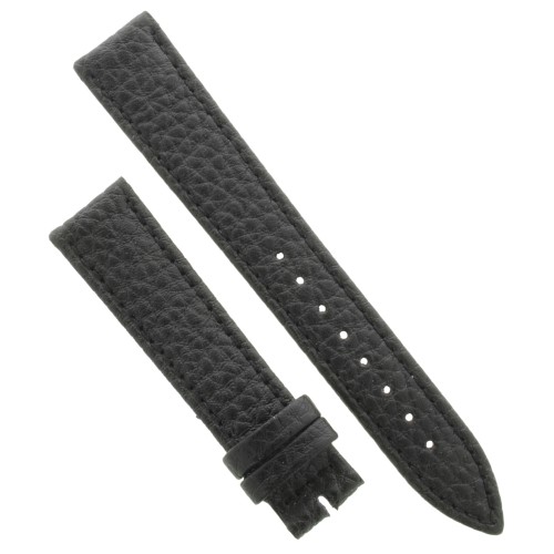 Cinturino Pelle Martellata Nero opaco Piatto 18/16 mm B28B classico