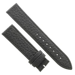 Cinturino Pelle Martellata Nero opaco Piatto 20/18 mm B28B classico