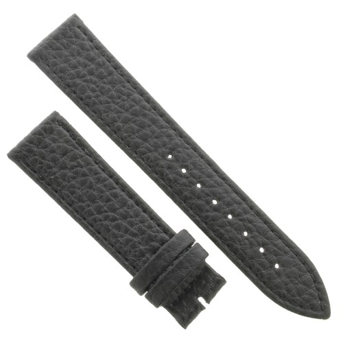Cinturino Pelle Martellata Nero opaco Piatto 20/18 mm B28B classico