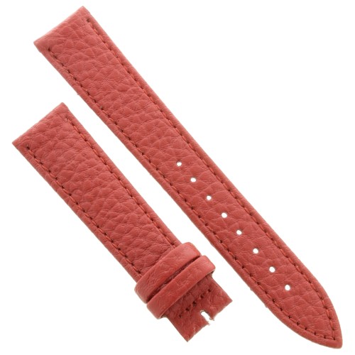 Cinturino Pelle Martellata Rosso opaco Piatto 18/16 mm B28B classico
