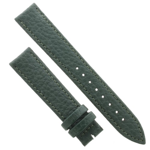 Cinturino Pelle Martellata Verde opaco Piatto 18/16 mm B28B classico