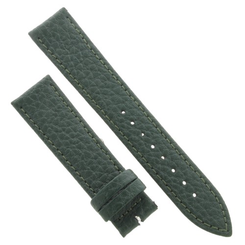Cinturino Pelle Martellata Verde opaco Piatto 20/18 mm B28B classico