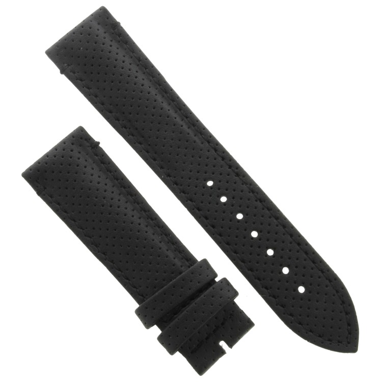 Cinturino Water Resistant Vitello Nero Opaco Microfori 22/20 mm B50N classico