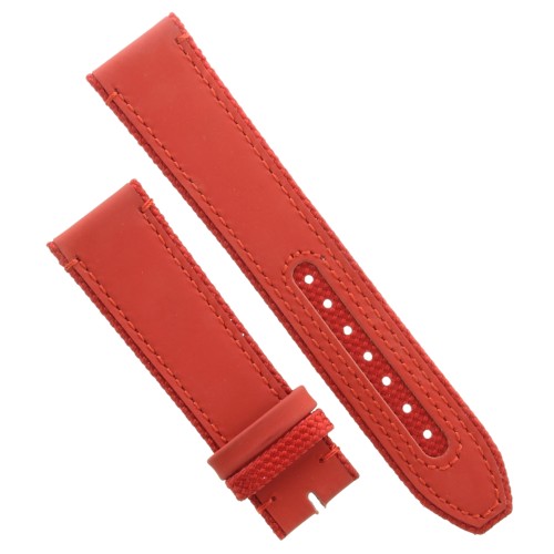 Cinturino Water Resistant Gomma e Tessuto Rosso opaco 22/20 mm B42R classico spessore 4,5 mm