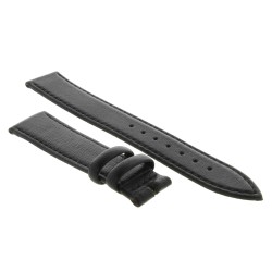 Cinturino Agnello Nero opaco 18/16 mm Piatto classico 2