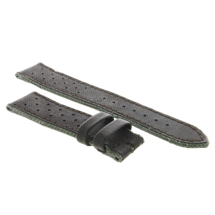 Cinturino Water Resistant Lorica Nero opaco 20/18 mm classico cuciture nere