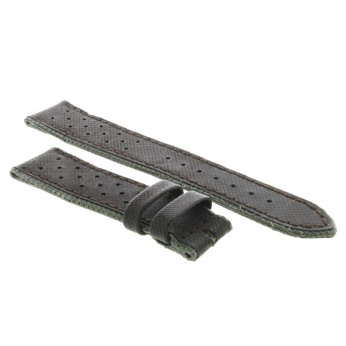 Cinturino Water Resistant Lorica Nero opaco 20/18 mm classico cuciture nere