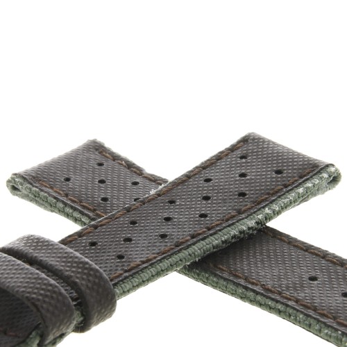 Cinturino Water Resistant Lorica Nero opaco 20/18 mm classico cuciture nere