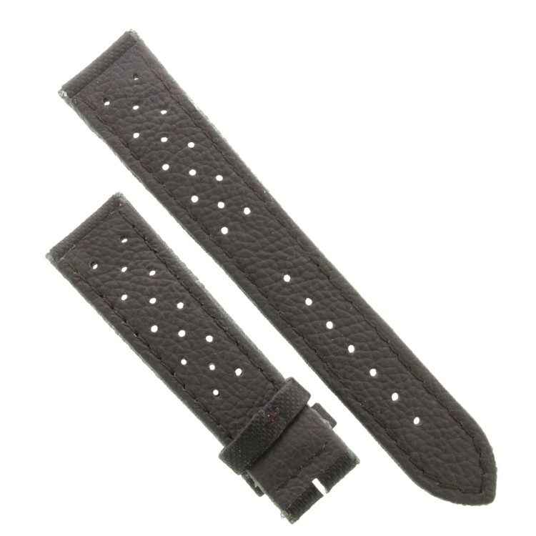Cinturino Water Resistant Lorica Nero opaco 20/18 mm classico cuciture nere