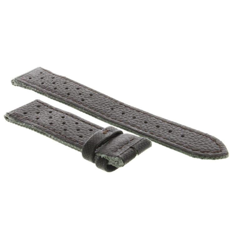 Cinturino Water Resistant Lorica Nero opaco 20/18 mm classico cuciture nere