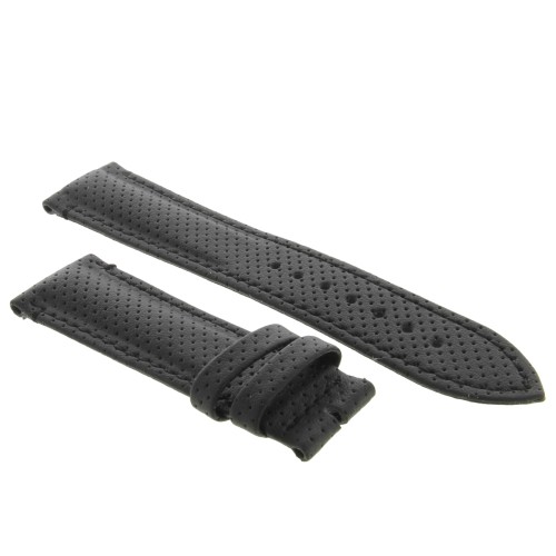 Cinturino Water Resistant Vitello Nero Opaco Microfori 22/20 mm B50N classico