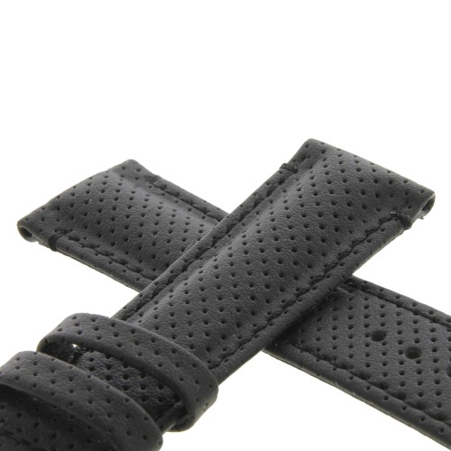 Cinturino Water Resistant Vitello Nero Opaco Microfori 22/20 mm B50N classico