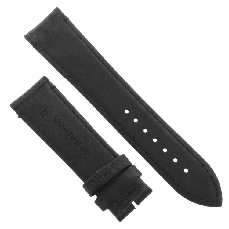 Cinturino Water Resistant Vitello Nero Opaco Microfori 22/20 mm B50N classico