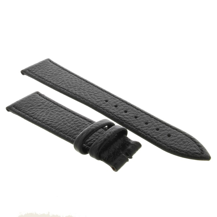 Cinturino Pelle Martellata Nero opaco 20/16 mm B25B classico