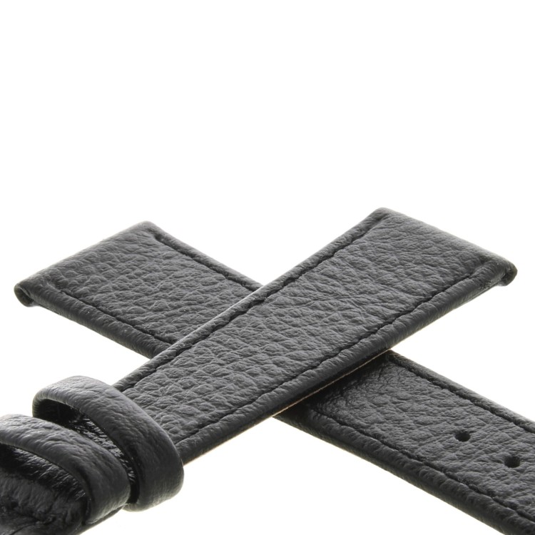 Cinturino Pelle Martellata Nero opaco 20/16 mm B25B classico