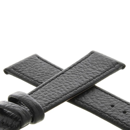 Cinturino Pelle Martellata Nero opaco 20/16 mm B25B classico