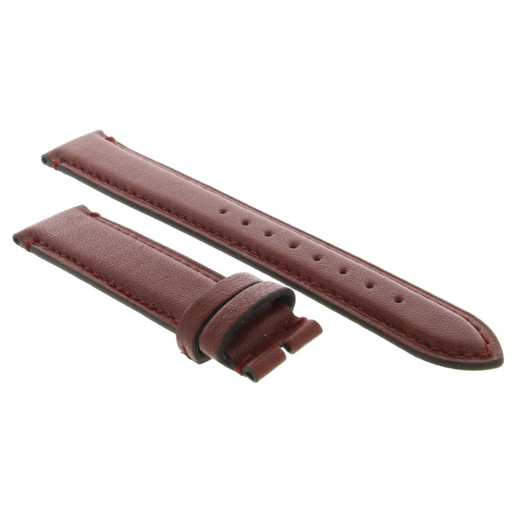Cinturino Pelle Agnello Cucito a Mano Marrone Gold opaco 18/16 mm B40B classico.