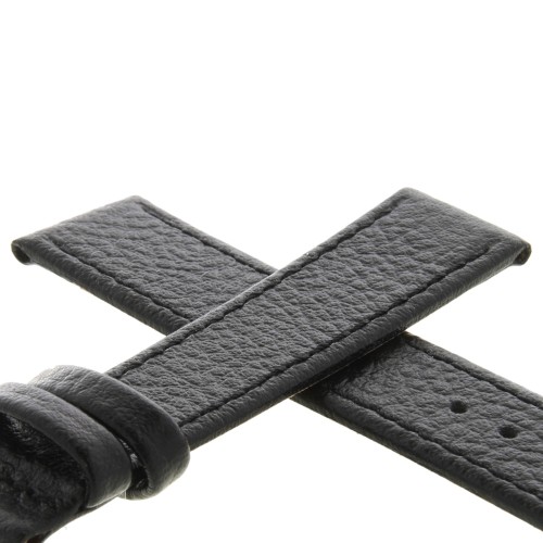 Cinturino Pelle Martellata Nero opaco 18/16 mm B25B classico.