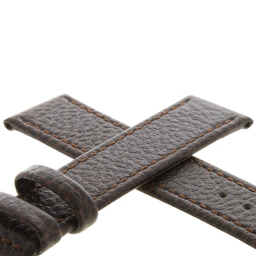 Cinturino Pelle Martellata Marrone Scuro opaco 18/16 mm B25B classico.