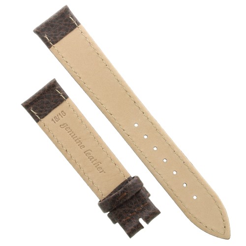Cinturino Pelle Martellata Marrone Scuro opaco 18/16 mm B25B classico.