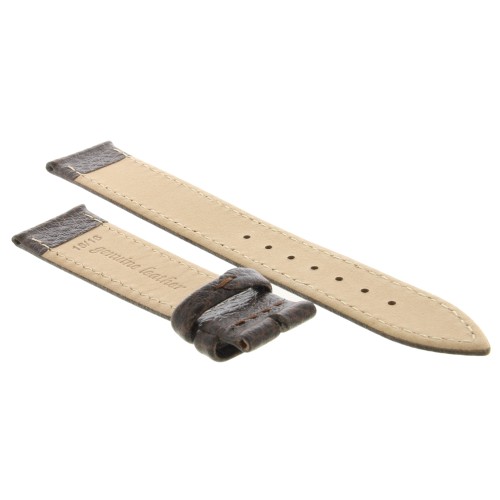 Cinturino Pelle Martellata Marrone Scuro opaco 18/16 mm B25B classico.