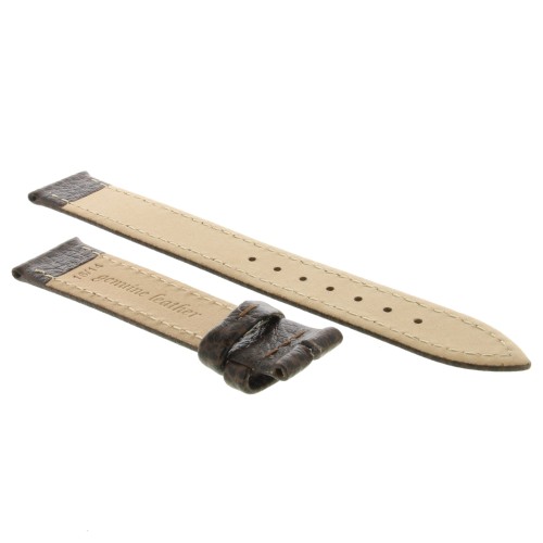 Cinturino Pelle Martellata Marrone Scuro opaco 16/14 mm B25B classico.