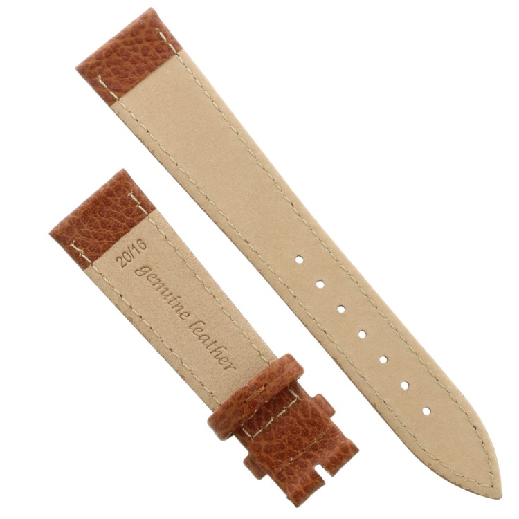 Cinturino Pelle Martellata Marrone Gold opaco 20/16 mm B25B classico.
