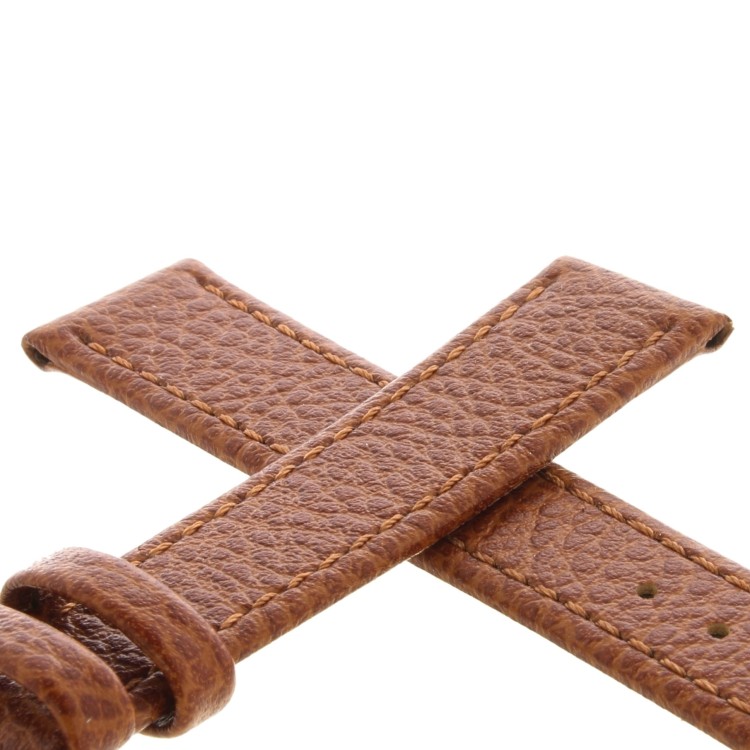 Cinturino Pelle Martellata Marrone Gold opaco 16/14 mm B25B classico.