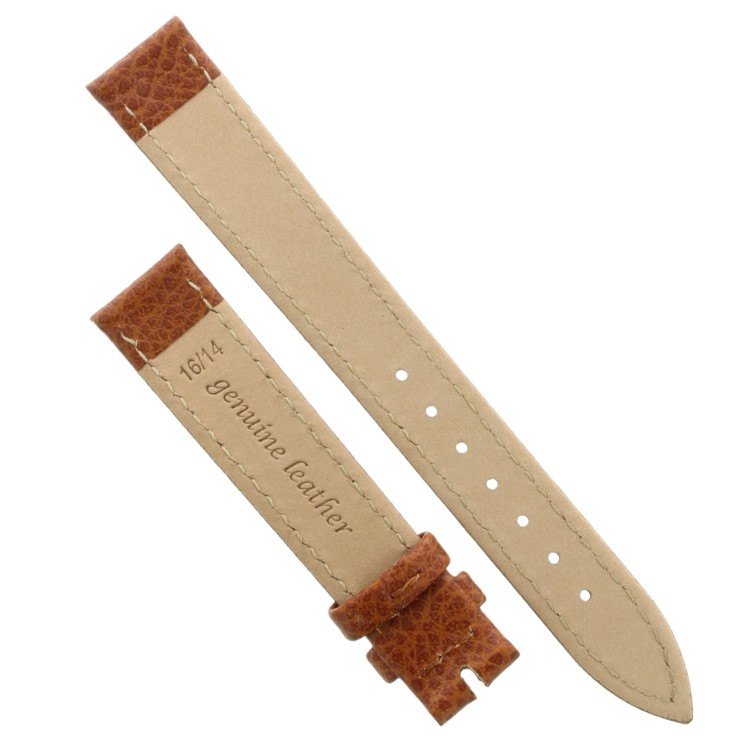 Cinturino Pelle Martellata Marrone Gold opaco 16/14 mm B25B classico.