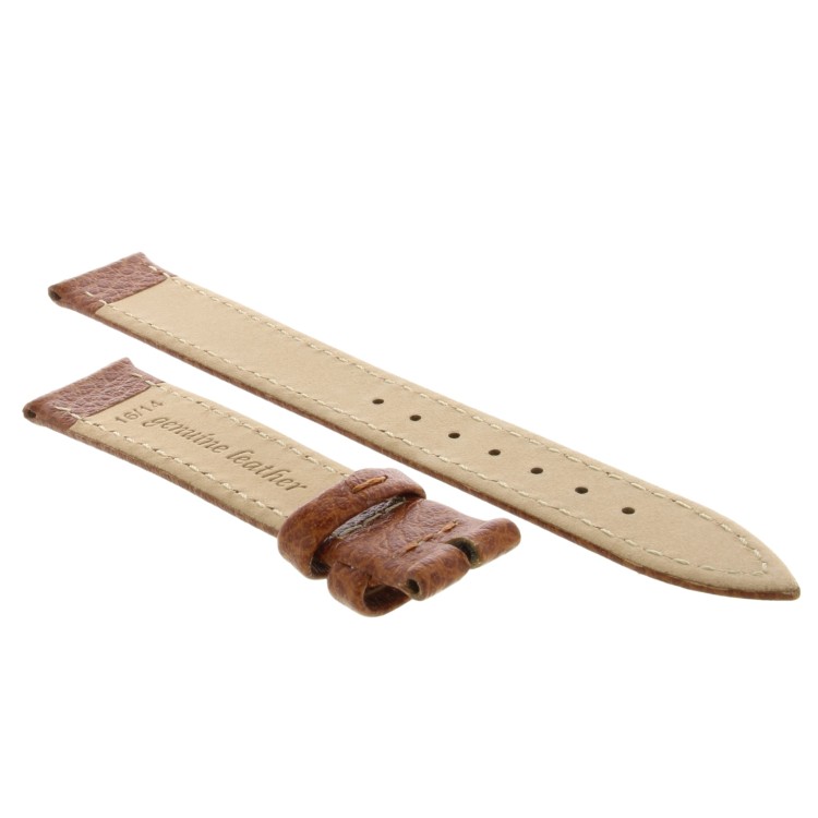 Cinturino Pelle Martellata Marrone Gold opaco 16/14 mm B25B classico.