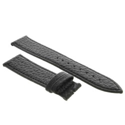 Cinturino Pelle Martellata Nero opaco Piatto 20/18 mm B28B classico 2