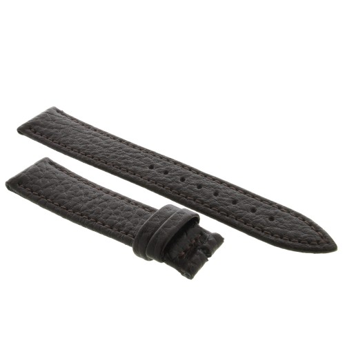Cinturino Pelle Martellata Marrone Scuro opaco Piatto 18/16 mm B28B classico