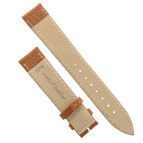 Cinturino Pelle Martellata Marrone Miele opaco Piatto 18/16 mm B28B classico