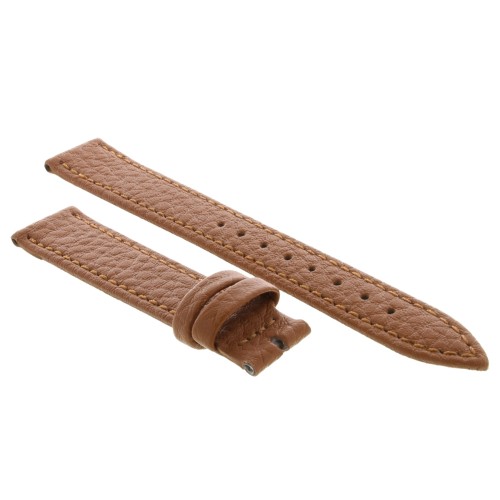Cinturino Pelle Martellata Marrone Miele opaco Piatto 16/14 mm B28B classico