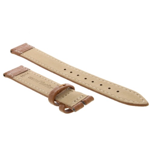 Cinturino Pelle Martellata Marrone Miele opaco Piatto 16/14 mm B28B classico
