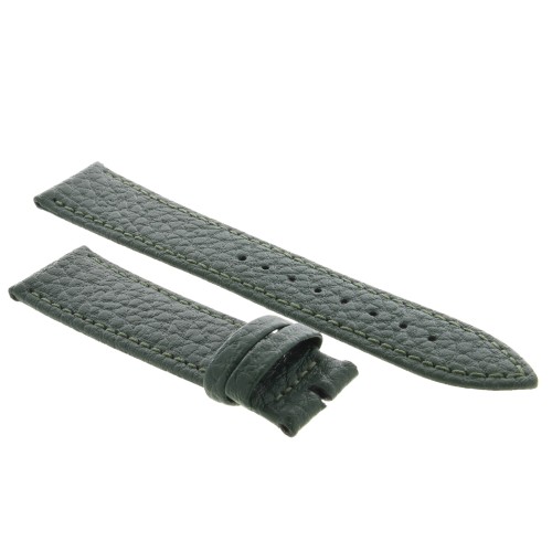 Cinturino Pelle Martellata Verde opaco Piatto 20/18 mm B28B classico