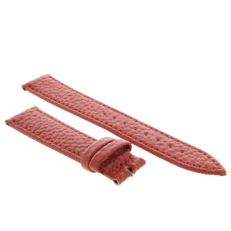 Cinturino Pelle Martellata Rosso opaco Piatto 18/16 mm B28B classico