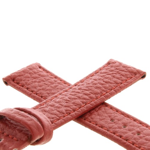 Cinturino Pelle Martellata Rosso opaco Piatto 18/16 mm B28B classico