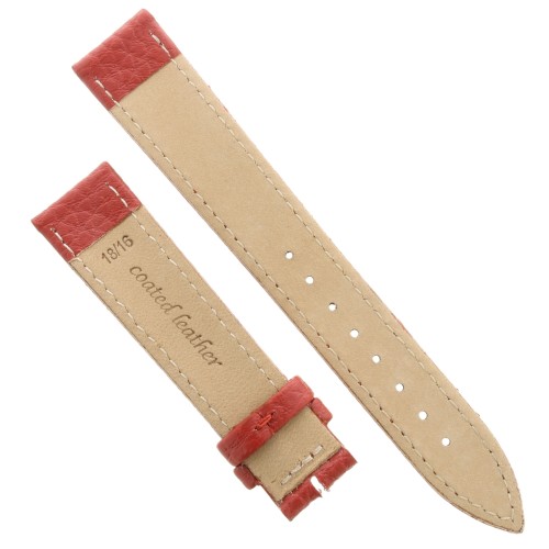 Cinturino Pelle Martellata Rosso opaco Piatto 18/16 mm B28B classico