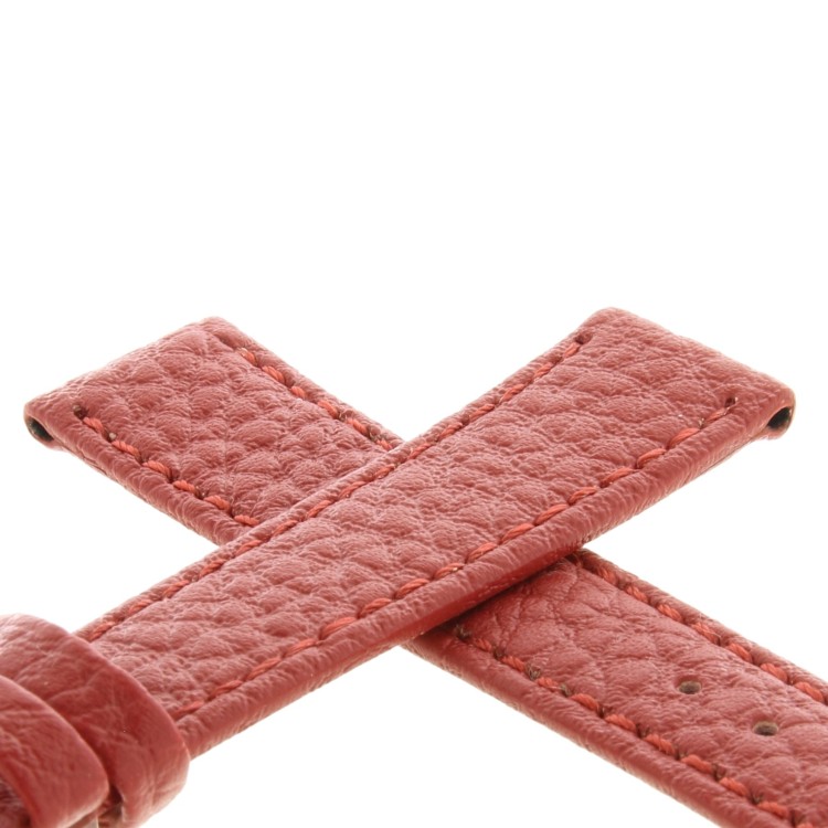 Cinturino Pelle Martellata Rosso opaco Piatto 16/14 mm B28B classico