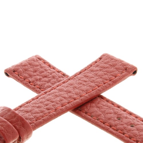 Cinturino Pelle Martellata Rosso opaco Piatto 16/14 mm B28B classico