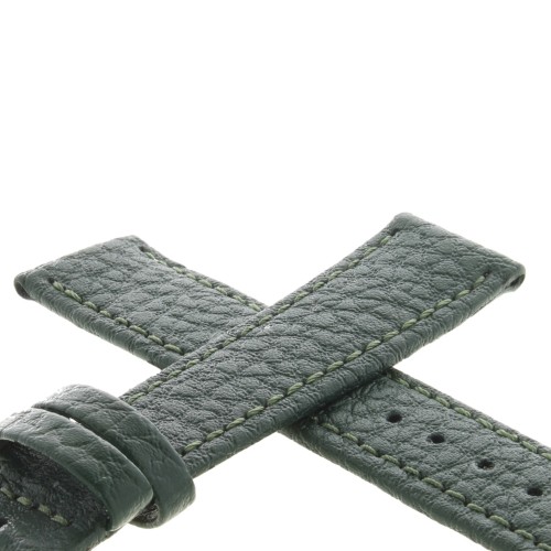 Cinturino Pelle Martellata Verde opaco Piatto 18/16 mm B28B classico