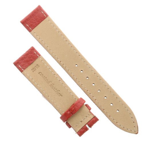 Cinturino Pelle Martellata Rosso opaco Piatto 20/18 mm B28B classico