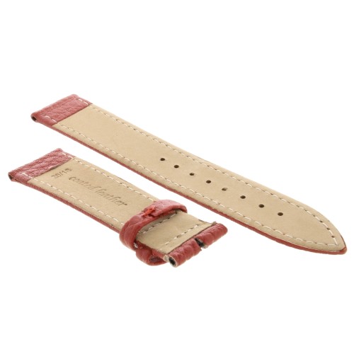 Cinturino Pelle Martellata Rosso opaco Piatto 20/18 mm B28B classico