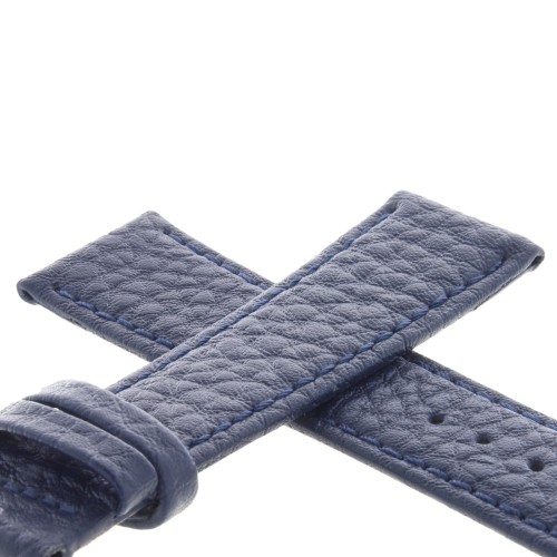 Cinturino Pelle Martellata Blu opaco Piatto 20/18 mm B28B classico