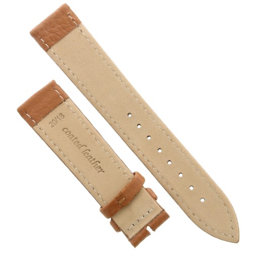 Cinturino Pelle Martellata Marrone Miele opaco Piatto 20/18 mm B28B classico