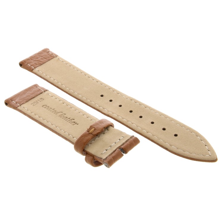 Cinturino Pelle Martellata Marrone Miele opaco Piatto 20/18 mm B28B classico