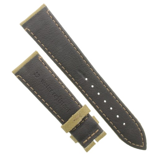 Cinturino Water Resistant Tessuto/Lorica Marrone Sabbia 22/18 mm B45N classico.