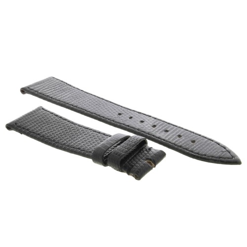 Cinturino Lucertola Nero Semilucido Piatto 20/16 B28B forma classica