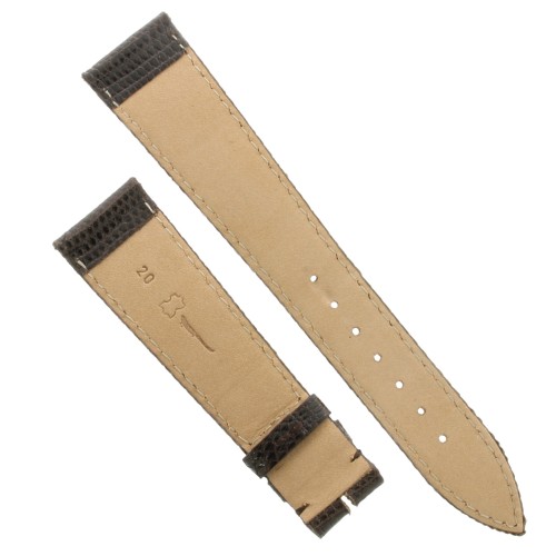Cinturino Lucertola Marrone Semilucido Piatto 20/16 B28B forma classica